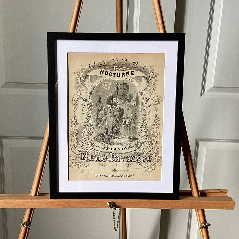Custom Sheet Music Wall Art -Classical Series "L 'Adieu Nocturne" - Picture 2 of 4